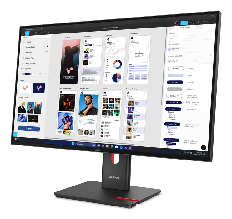 EAN 0198156726681 - Lenovo ThinkVision T32UD-40 pantalla para PC 80 cm (31.5") 3840 x 2160 Pixeles 4K Ultra HD LCD Negro imagen 3