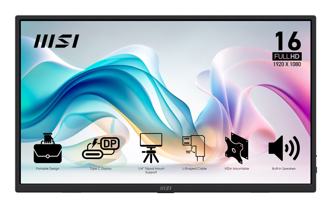 EAN 4711377318631 - MSI PRO MP165 E6 monitor o TV portátil Monitor portátil Negro 39,6 cm (15.6") LED 1920 x 1080 Pixeles imagen 1