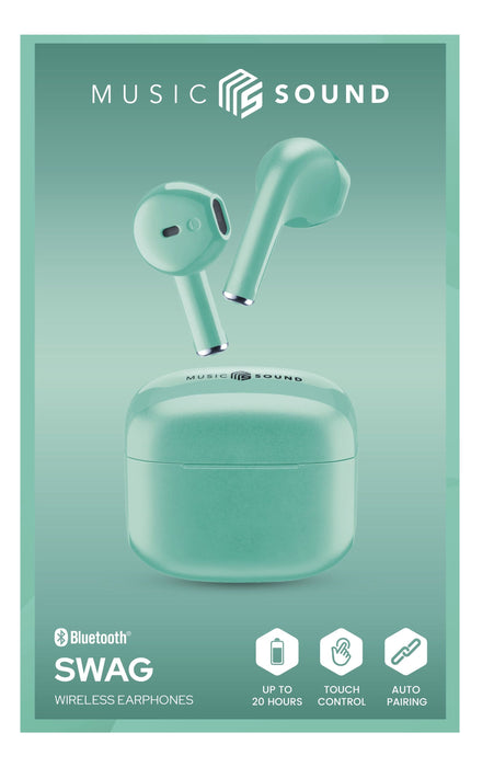 EAN 8018080454820 - Music Sound Swag Auriculares True Wireless Stereo (TWS) Dentro de oído Llamadas/Música Verde imagen 3