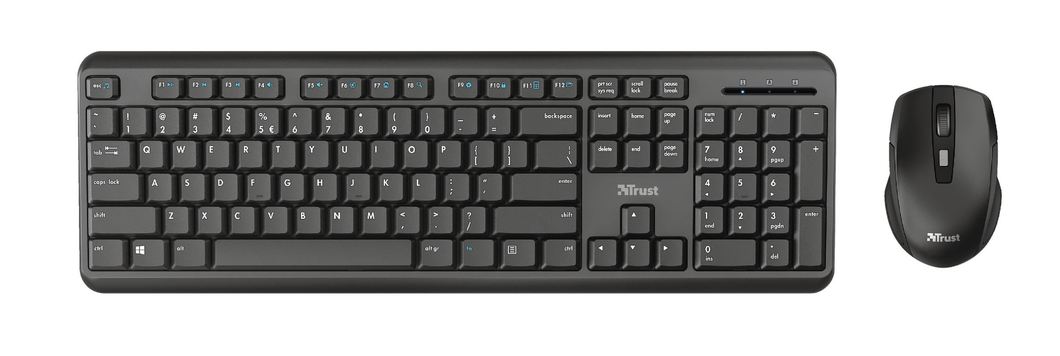 EAN 8713439240115 - Trust TKM-350 teclado Ratón incluido Oficina RF inalámbrico QWERTZ Alemán Negro imagen 1