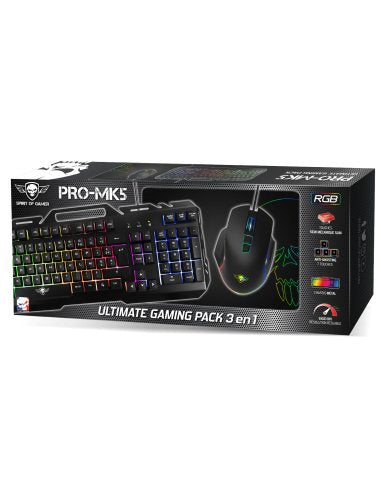 EAN 3700104445741 - Spirit of Gamer PRO MK5 teclado Ratón incluido Juego USB AZERTY Francés Negro imagen 5