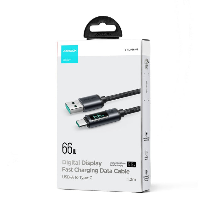 EAN 6956116750619 - JOYROOM S-AC066A16 cable USB 1,2 m USB A USB C 4,8 Gbit/s 66 W Negro imagen 2
