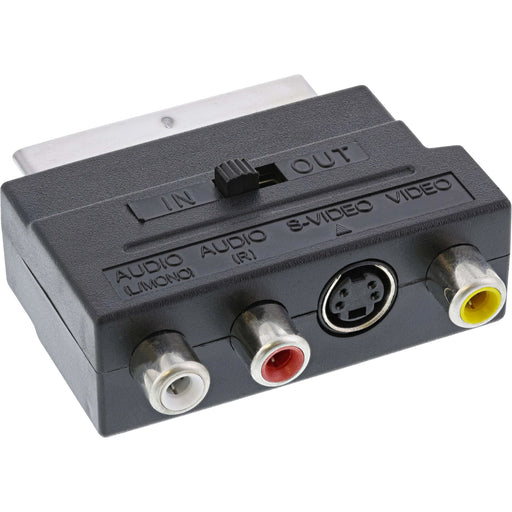 EAN 4043718000586 - InLine 89953 adaptador de cable de vídeo SCART (21-pin) 3 x RCA + S-Video Negro imagen 1