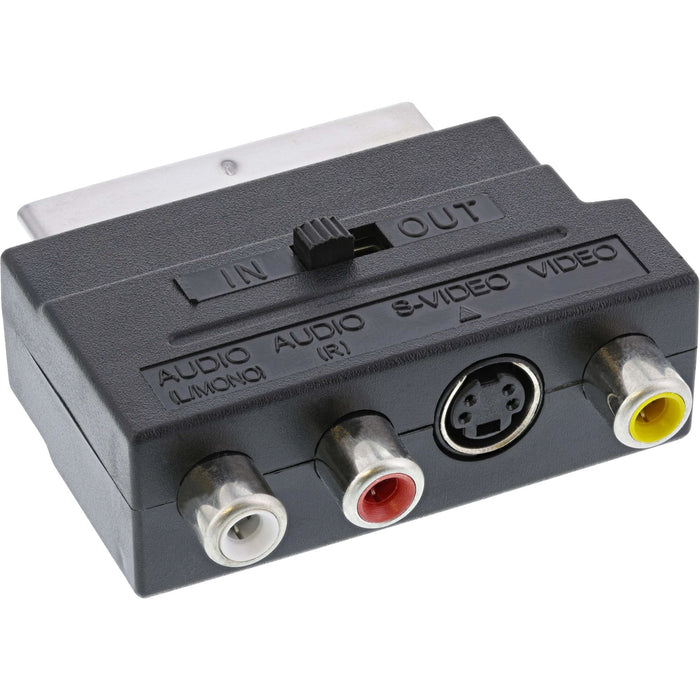 EAN 4043718000586 - InLine 89953 adaptador de cable de vídeo SCART (21-pin) 3 x RCA + S-Video Negro imagen 1