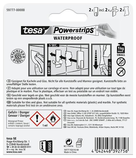 EAN 4042448392756 - TESA 59777-00000 gancho para almacenamiento Interior Gancho toallero Metálico 2 pieza(s) imagen 6