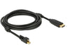 EAN 4043619837311 - DeLOCK 83731 adaptador de cable de vídeo 3 m Mini DisplayPort HDMI Negro imagen 2