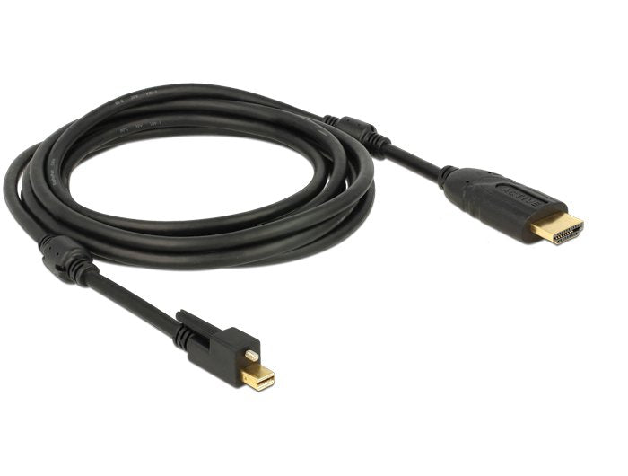 EAN 4043619837311 - DeLOCK 83731 adaptador de cable de vídeo 3 m Mini DisplayPort HDMI Negro imagen 2