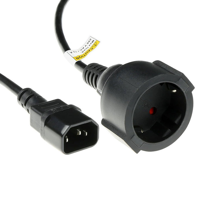 EAN 8716065345032 - ACT AK5219 cable de transmisión Negro 0,6 m C14 acoplador Enchufe tipo F imagen 1