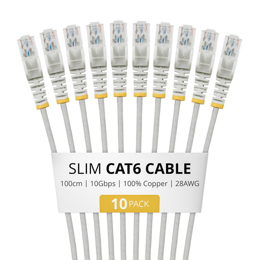 EAN 65030924207 - StarTech.com N6PAT100CMGRS10PK cable de red Gris 1 m Cat6 U/UTP (UTP) imagen 1