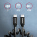 EAN 8595247906236 - Axagon Data and charging USB 2.0 cable 1.1 m long. PD 60W, 3A. Black twisted. cable USB 1,1 m USB C Negro imagen 2
