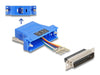 EAN 4043619670956 - DeLOCK 67095 cambiador de género para cable D-Sub 25 RJ12 Azul imagen 1