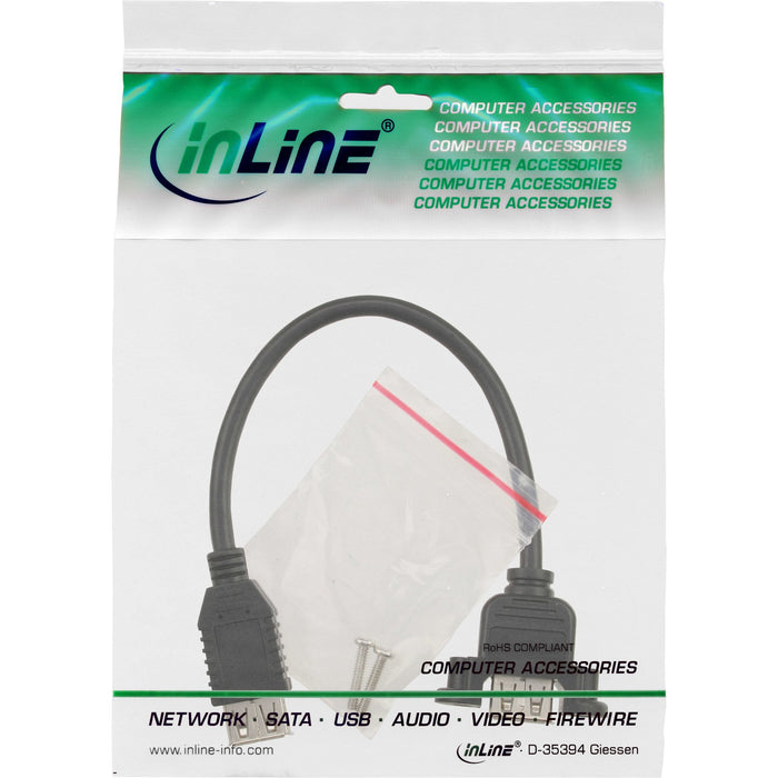 EAN 4043718198108 - InLine 33441D cable USB USB 2.0 0,2 m USB A Negro imagen 2