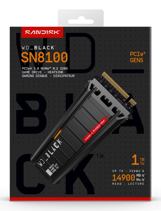 EAN 0619659220914 - SanDisk Black WD_BLACK SN8100 NVMe 1 TB M.2 PCI Express 5.0 TLC 3D NAND imagen 5
