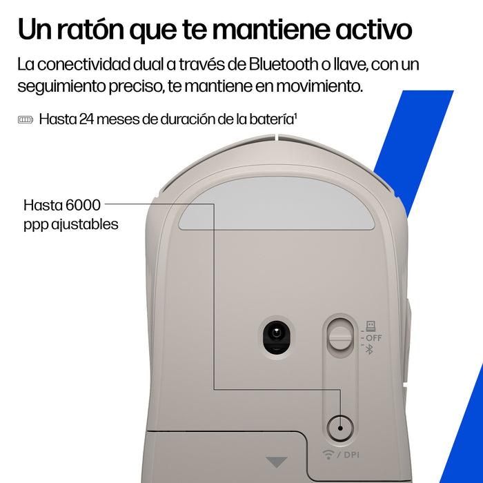 EAN 5715328149809 - HP 400 Quiet Maple Wireless Mouse ratón Hogar Ambidextro RF Wireless + Bluetooth 6000 DPI imagen 6