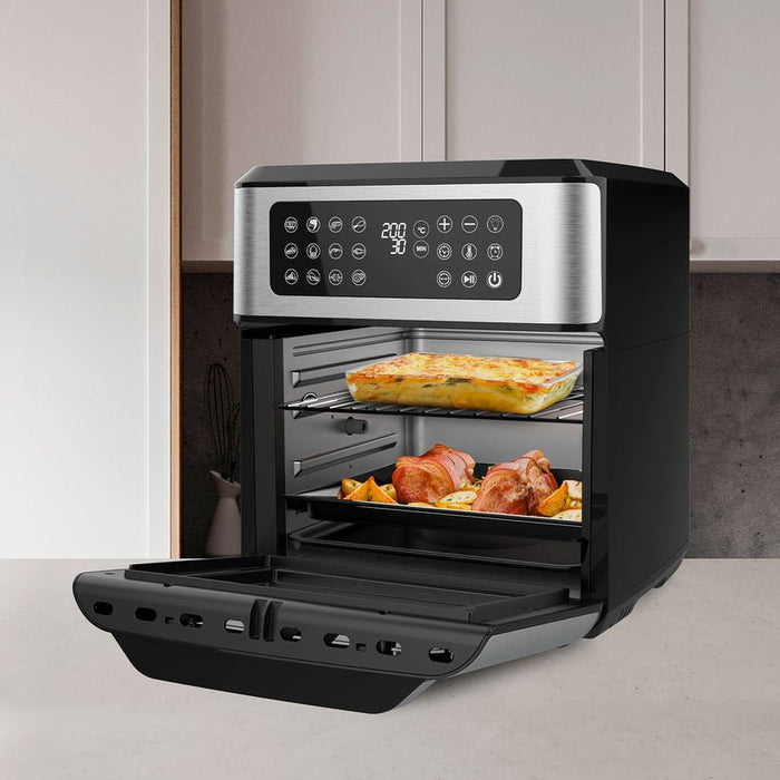 EAN 8414234739919 - Taurus Air Fry Digital Grill Sencillo 12 L Independiente 1800 W Freidora de aire caliente Negro, Acero in imagen 6