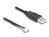 EAN 4043619121090 - DeLOCK 12109 cable USB USB 2.0 0,6 m USB A 5-pin terminal block Negro imagen 2