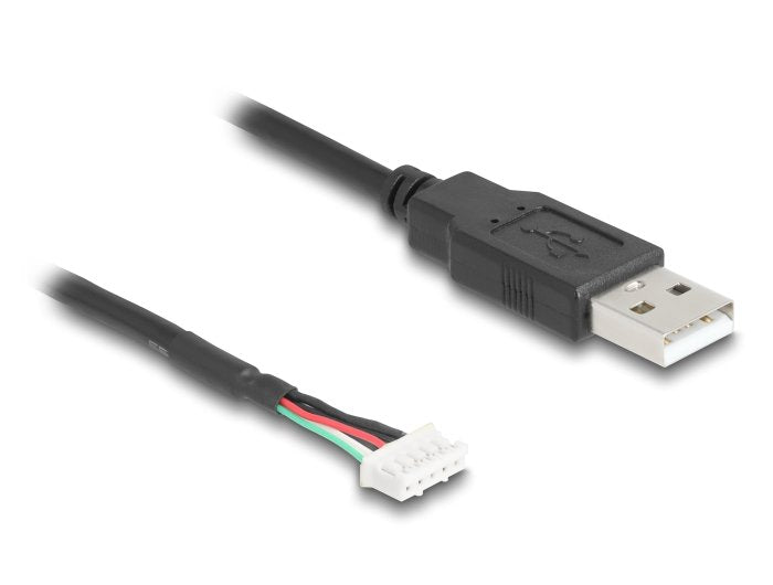 EAN 4043619121090 - DeLOCK 12109 cable USB USB 2.0 0,6 m USB A 5-pin terminal block Negro imagen 2