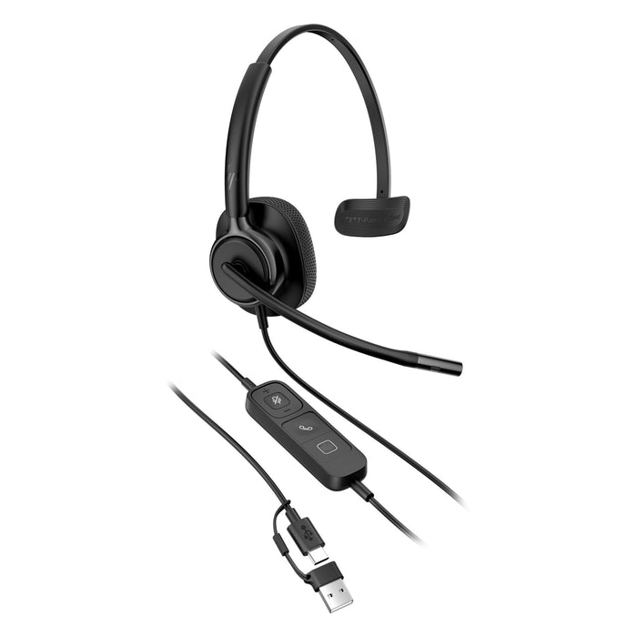 EAN 0199251820366 - HP Poly Mission 425 Stereo USB Wired Headset (Bulk) Negro imagen 7
