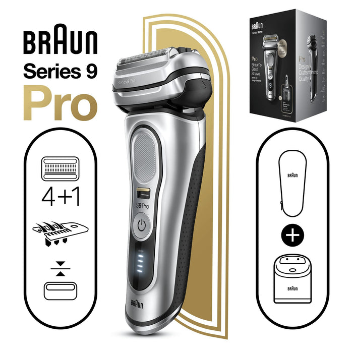 EAN 4210201394235 - Braun Series 9 9467cc Wet & Dry Máquina de afeitar de láminas Recortadora Negro, Gris imagen 5