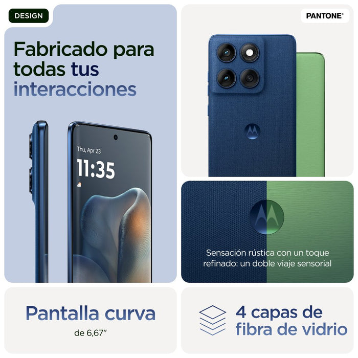EAN 0840023287084 - Motorola edge 60 16,9 cm (6.67") SIM doble Android 15 5G USB Tipo C 8 GB 256 GB 5200 mAh Azul imagen 4