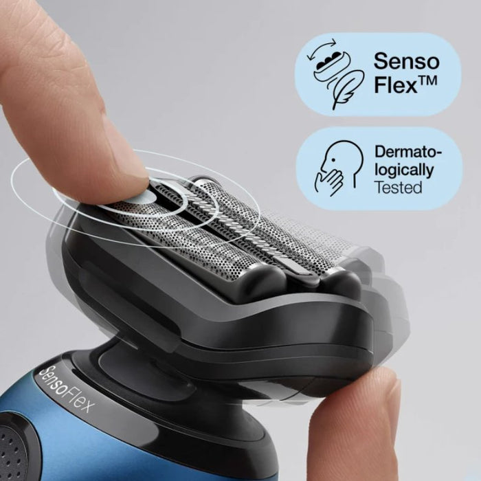 EAN 4210201433040 - Braun Series 6 61-B4500cs Máquina de afeitar de láminas Recortadora Negro, Azul imagen 3