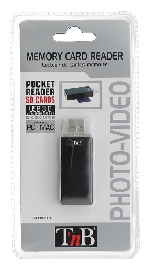 EAN 3303170062753 - T'nB DCPOCKETSD1 lector de tarjeta USB 3.2 Gen 1 (3.1 Gen 1) Negro imagen 2