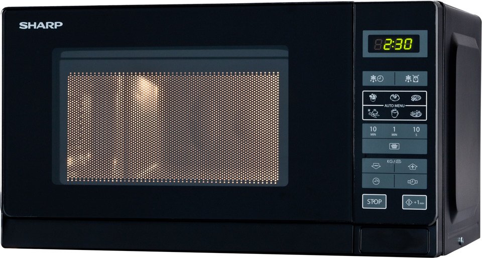 EAN 4974019744278 - Sharp Home Appliances R-242 BKW microondas Negro Solo microondas Encimera 20 L 800 W imagen 1