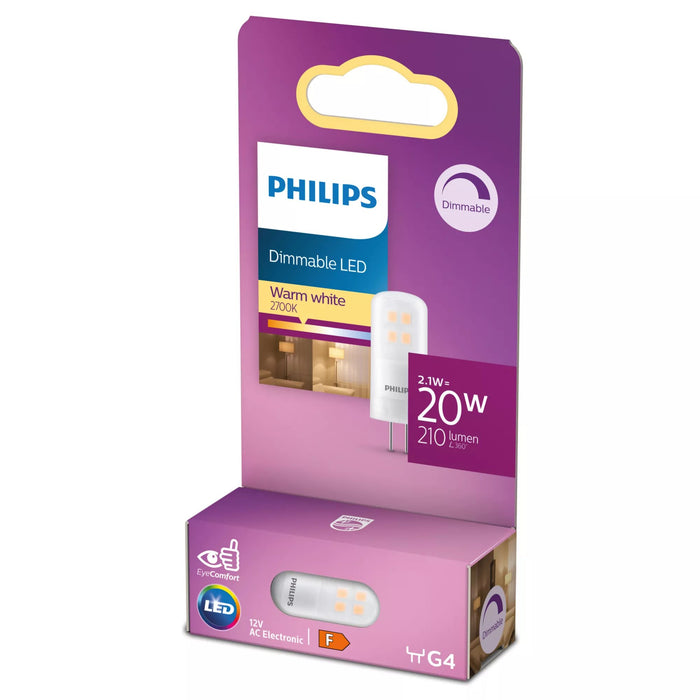 EAN 8720169300576 - Philips 8720169300576 lámpara LED Blanco cálido 2700 K 2,1 W F imagen 1