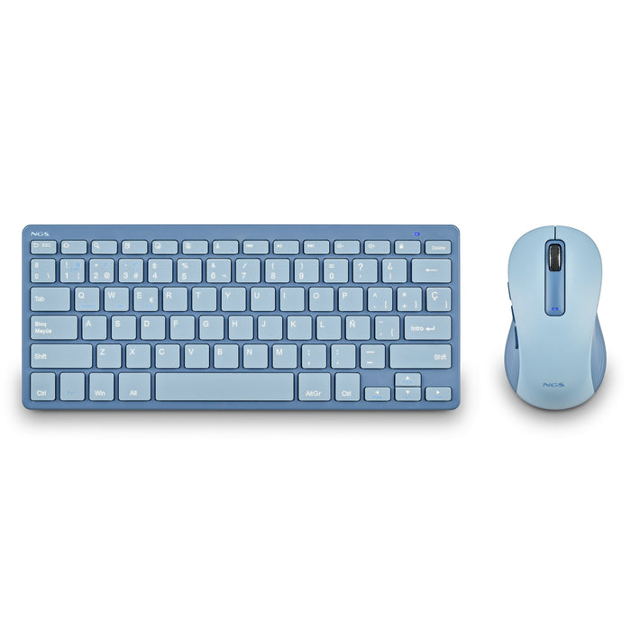 EAN 8435430624212 - NGS FANTASY (AZERTY, FR) teclado Ratón incluido Universal RF Wireless + Bluetooth Francés Azul imagen 1