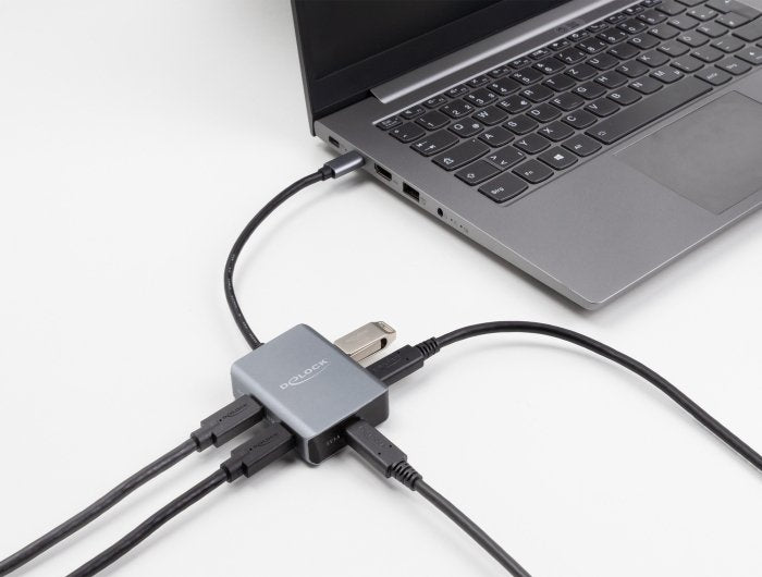 EAN 4043619642496 - DeLOCK 64249 hub de interfaz USB Tipo C 10000 Mbit/s Negro, Gris imagen 2