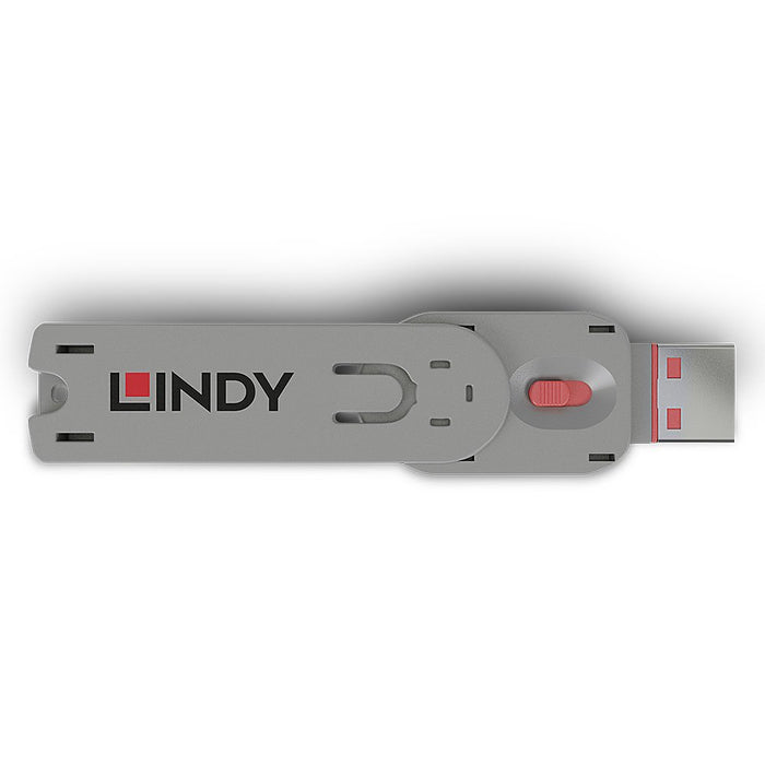 EAN 4002888406208 - Lindy 40620 bloqueador de puerto Llave de bloqueador de puerto USB tipo A Rosa Acrilonitrilo butadieno es imagen 2