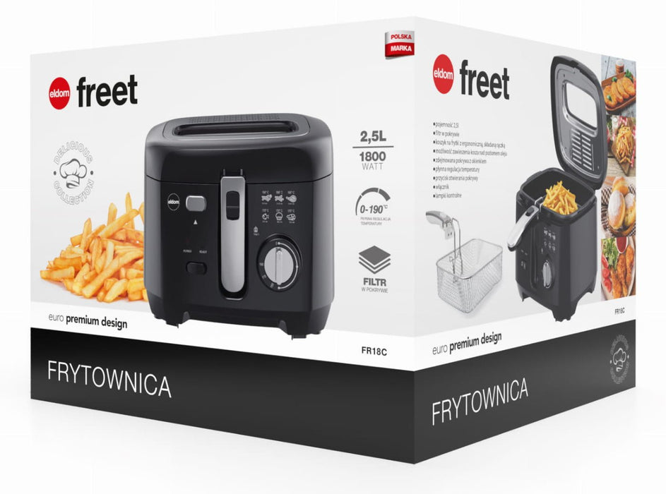 EAN 5908277388072 - ELDOM FR18C freidora Sencillo 2,5 L Independiente 1800 W Negro imagen 6