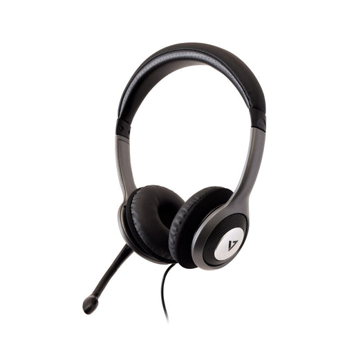 EAN 662919104547 - V7 HU521-2EP auricular y casco Auriculares Alámbrico Diadema Oficina/Centro de llamadas Negro, Plata imagen 1
