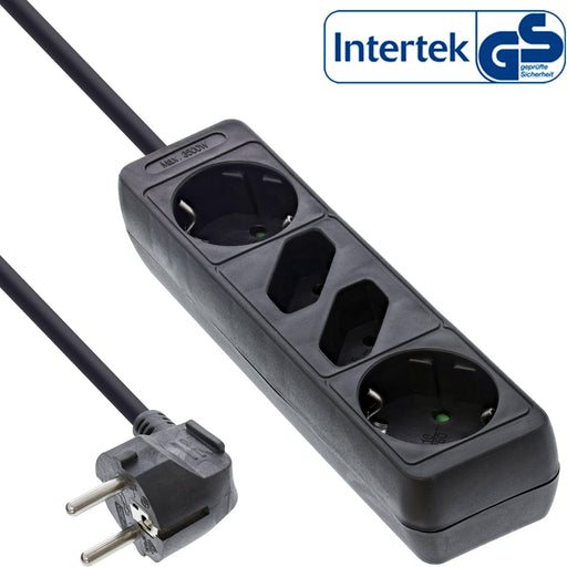 EAN 4043718186334 - InLine 16445 base múltiple 5 m 2 salidas AC Negro imagen 1