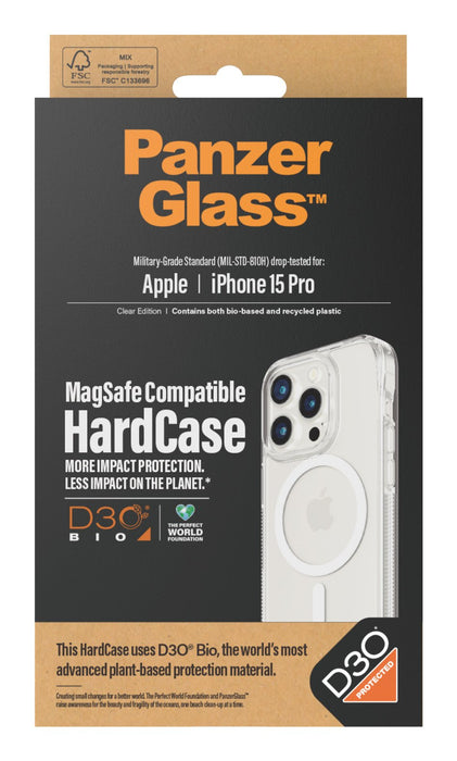 EAN 5711724011818 - PanzerGlass ® HardCase Transparent w. White MagSafe & D3O® iPhone 15 Pro funda para teléfono móvil 15,5 c imagen 3