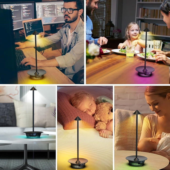 EAN 8059018369458 - Techly I-LAMP-TABLE3 lámpara de mesa Módulo LED SMD 1 W SMD LED D Negro imagen 3