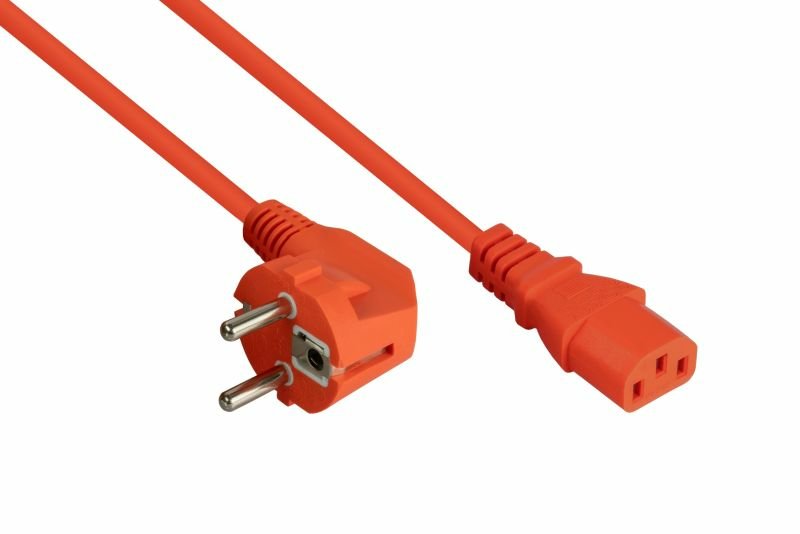 EAN 4066857002273 - Kabelmeister SK0130-O010 cable de transmisión Naranja 1 m Enchufe tipo E+F C13 acoplador imagen 1