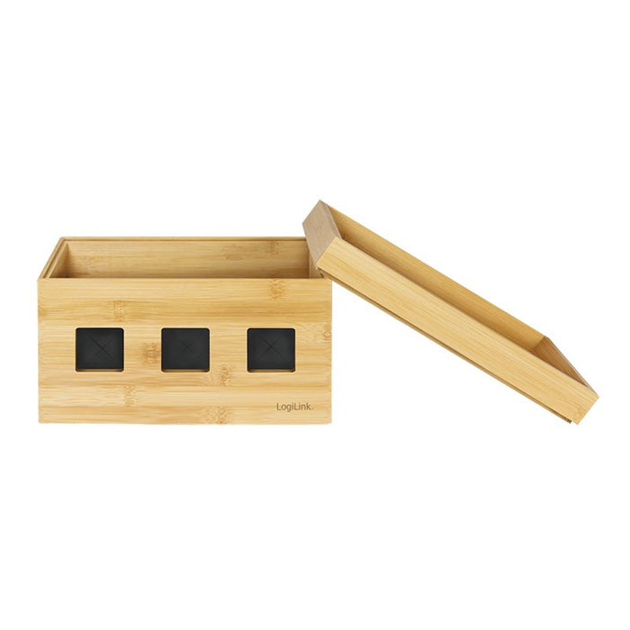 EAN 4052792065015 - LogiLink KAB0076 - Logitech Kabelbox aus Bambus imagen 2