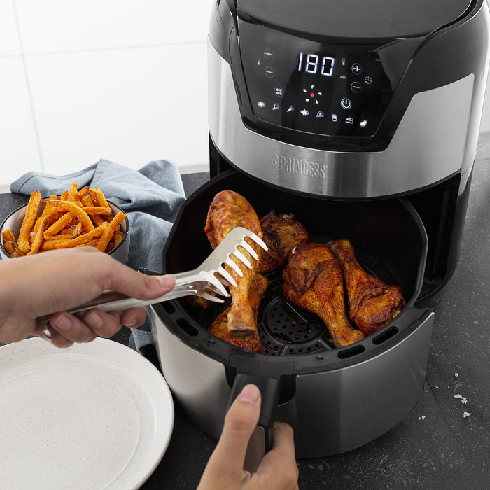 EAN 8713016091475 - Princess 182026 Sencillo 4,5 L Independiente 1500 W Freidora de aire caliente Plata imagen 19