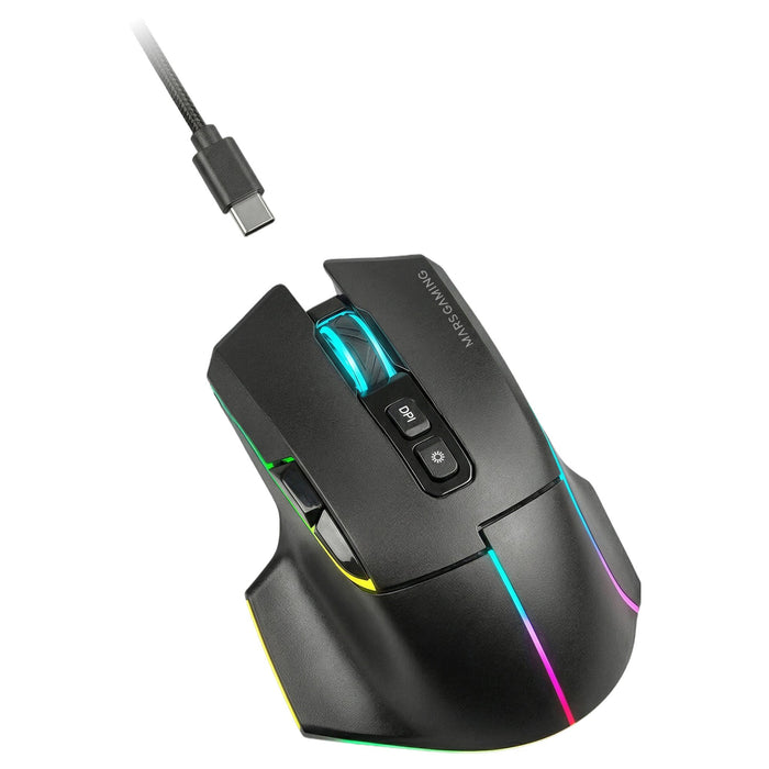 EAN 8435693114253 - Mars Gaming MMWVECTOR ratón Juego mano derecha RF Wireless + Bluetooth + USB Type-A Óptico 12000 DPI imagen 4