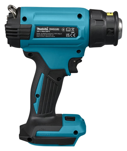 EAN 0088381760386 - Makita DHG181ZK pistola de calor Pistola de aire caliente 200 l/min 550 °C Negro, Verde imagen 2