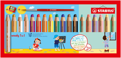 EAN 4006381582971 - STABILO woody 3 in 1 Multicolor 18 pieza(s) imagen 1