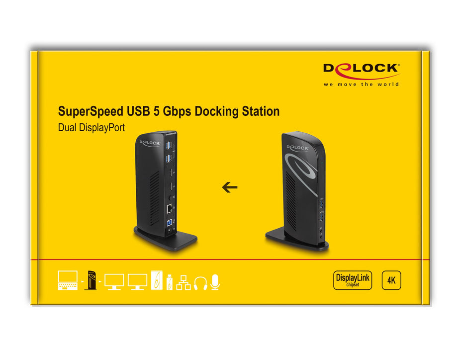 EAN 4043619877287 - DeLOCK 87728 base para portátil y replicador de puertos USB 3.2 Gen 1 (3.1 Gen 1) Type-A + Type-C Negro imagen 6
