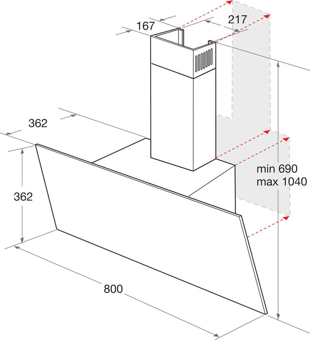 EAN 4011577865929 - Bauknecht RBHVP 83 LM K De pared Negro, Acero inoxidable 713 m³/h imagen 5