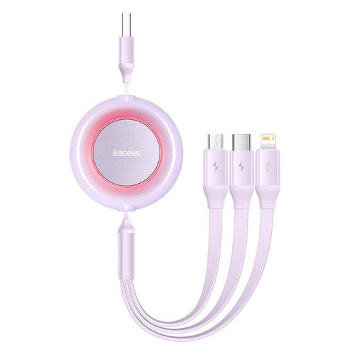 EAN 6932172609078 - Baseus CAMJ010005 cable USB USB 2.0 1,1 m USB A USB C/Micro-USB B/Lightning Violeta imagen 2