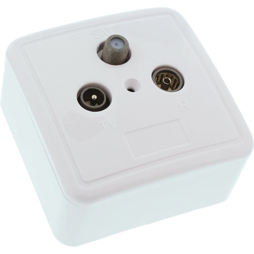 EAN 4043718023721 - InLine 69983 toma de corriente SAT + TV + Radio Blanco imagen 1