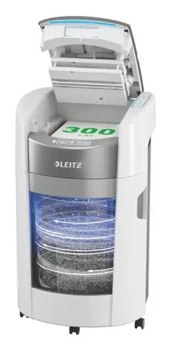 EAN 4002432143351 - Leitz IQ OptiMax Autofeed Office 300 P4 triturador de papel Corte cruzado 55 dB 22,5 cm Blanco imagen 1