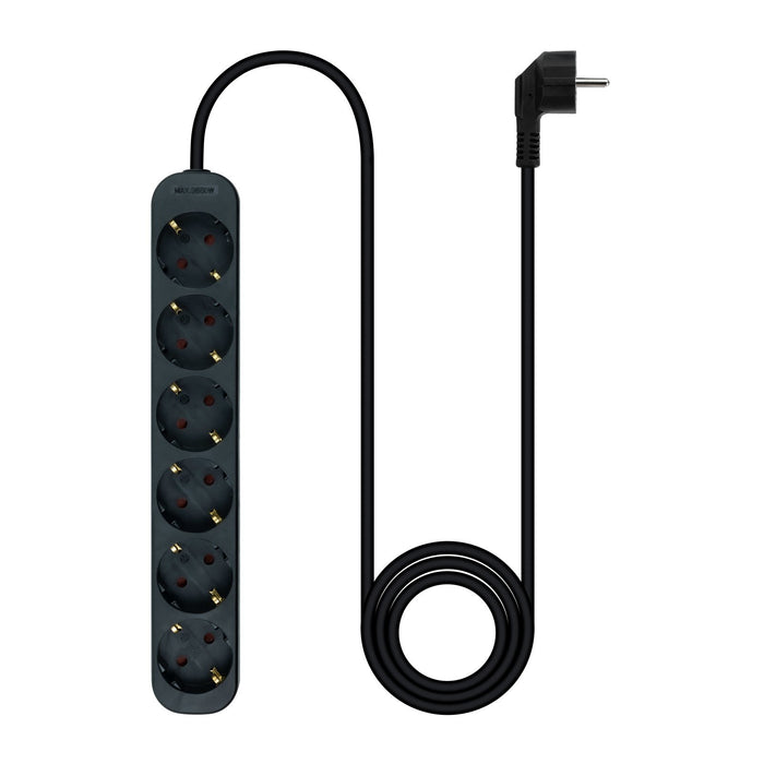 EAN 8433281014046 - Nanocable 10.37.0006-NS-BK base múltiple 1,4 m 6 salidas AC Interior imagen 2