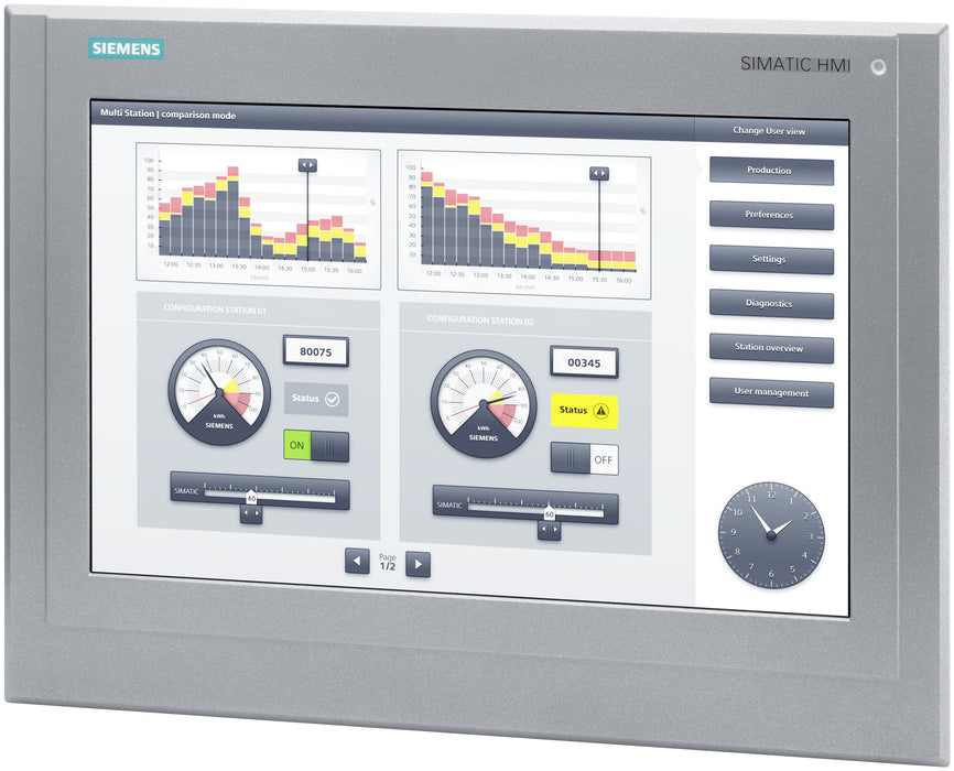 EAN 4047623405993 - Siemens 6AV2124-0QC13-0AX0 panel de control táctil 39,1 cm (15.4") 800 x 1280 Pixeles imagen 1