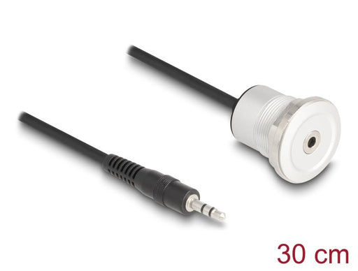 EAN 4043619881888 - DeLOCK 88188 cable de audio 0,3 m 3,5mm Negro, Plata imagen 2